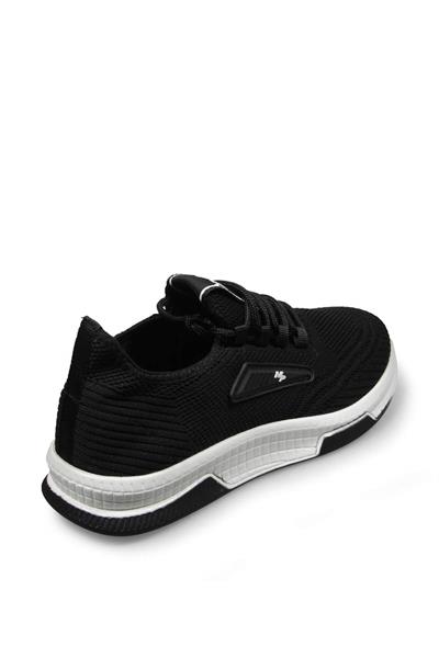 MP Erkek Triko Sneakers Spor Ayakkabı Siyah Beyaz MP2346
