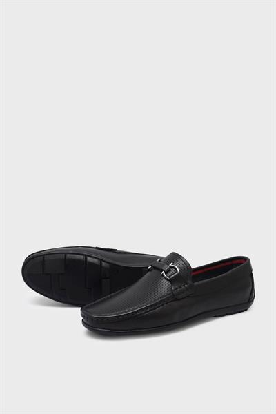 Mp Erkek Yazlık Casual Deri Ayakkabı Siyah MP-4428