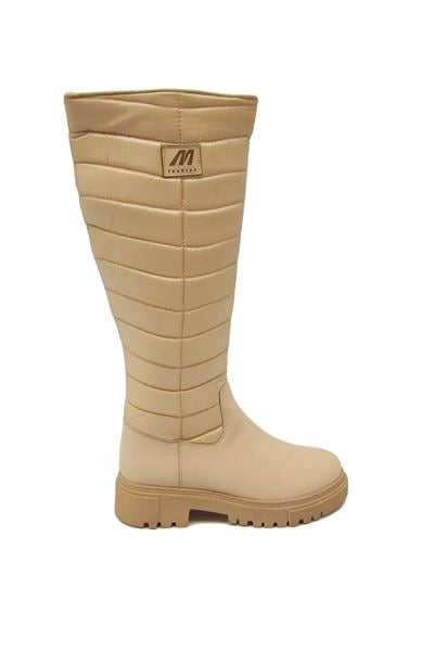 Mp Kadın Casual Kapitone Çizme Bej MP-2752