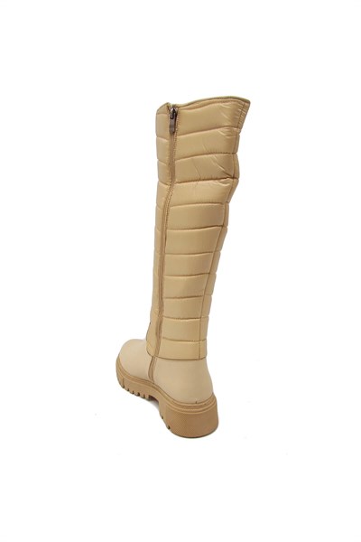 Mp Kadın Casual Kapitone Çizme Bej MP-2752