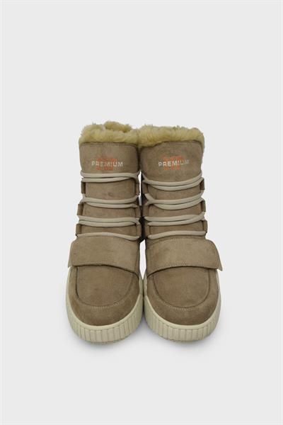 Mp Kadın Günlük Kürklü Spor Bot Süet Bej MP-1876