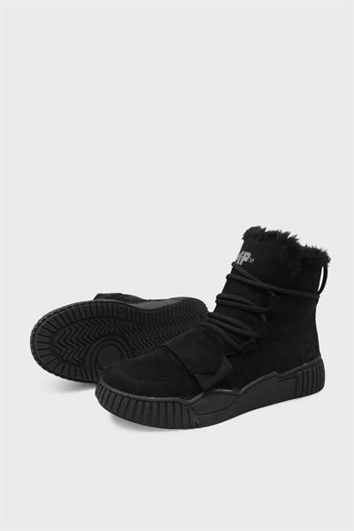 Mp Kadın Günlük Kürklü Spor Bot Süet Siyah MP-1876