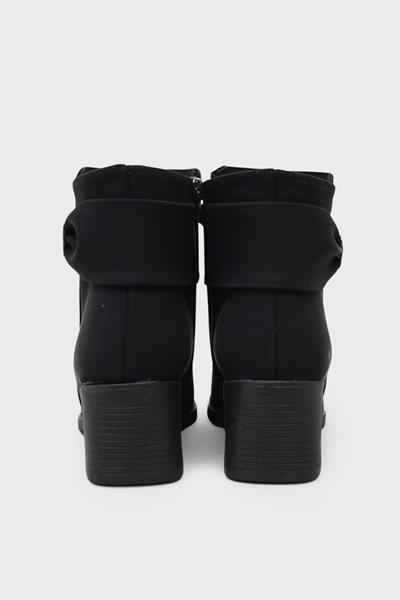 Mp Kadın Topuklu Deri Bot Siyah MP-2232