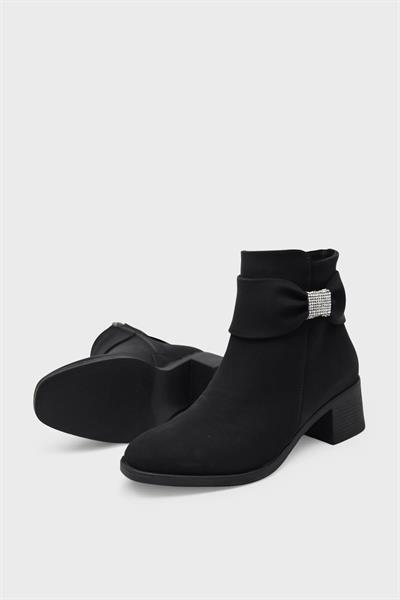 Mp Kadın Topuklu Deri Bot Siyah MP-2232