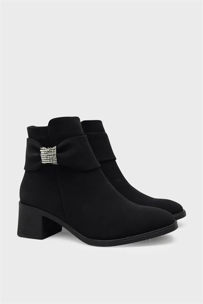 Mp Kadın Topuklu Deri Bot Siyah MP-2232