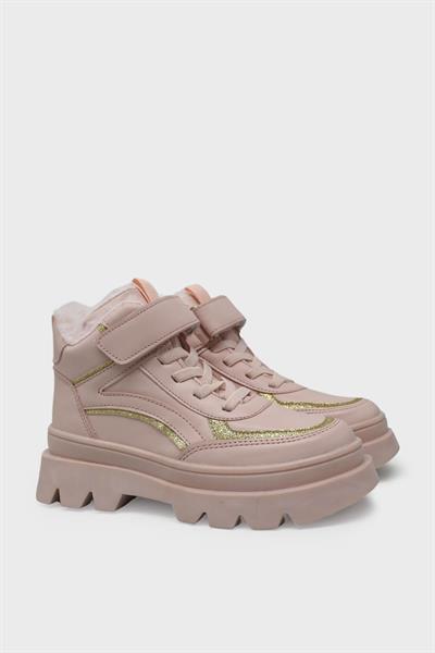 Mp Kız Çocuk Cırtlı Bot Pudra MP-3345