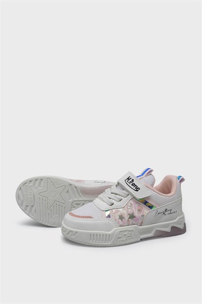 Mp Kız Çocuk Spor Ayakkabı Beyaz Pembe MP-3201