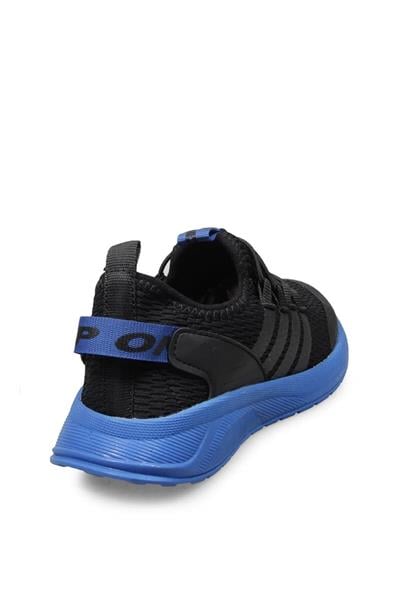 Mp Unisex Çocuk Bağcıklı Spor Ayakkabı Siyah Mavi MP-3011