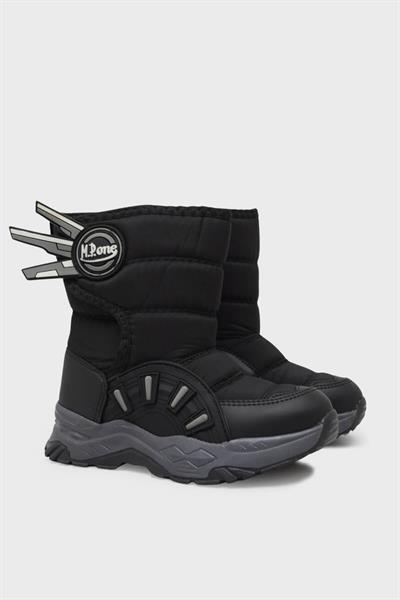 Mp Unisex Çocuk Cırtlı Kar Botu Siyah MP-3360