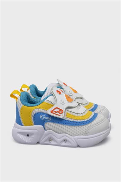 Mp Unisex Çocuk Cırtlı Spor Ayakkabı Beyaz Mavi MP-3229