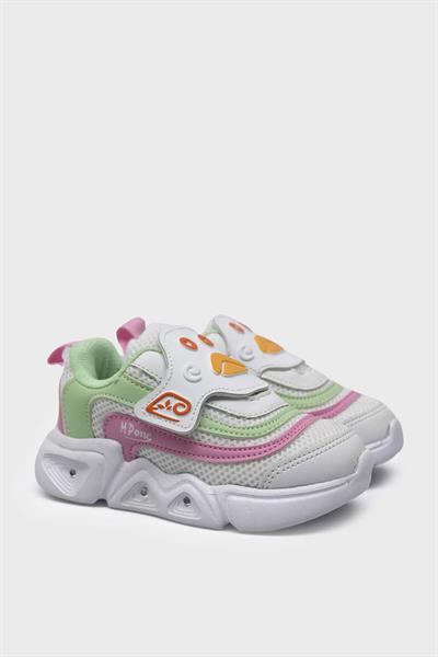 Mp Unisex Çocuk Cırtlı Spor Ayakkabı Beyaz Yeşil MP-3229