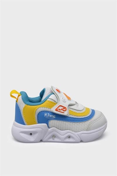 Mp Unisex Çocuk Cırtlı Spor Ayakkabı Beyaz Mavi MP-3229