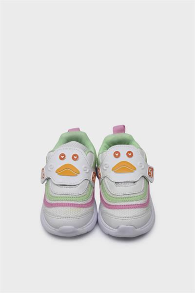 Mp Unisex Çocuk Cırtlı Spor Ayakkabı Beyaz Yeşil MP-3229