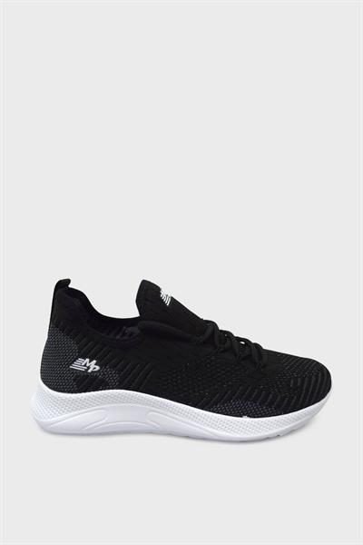 Mp Unisex Yazlık Streçli Spor Ayakkabı Siyah Beyaz MP-1501