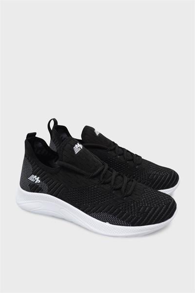 Mp Unisex Yazlık Streçli Spor Ayakkabı Siyah Beyaz MP-1501