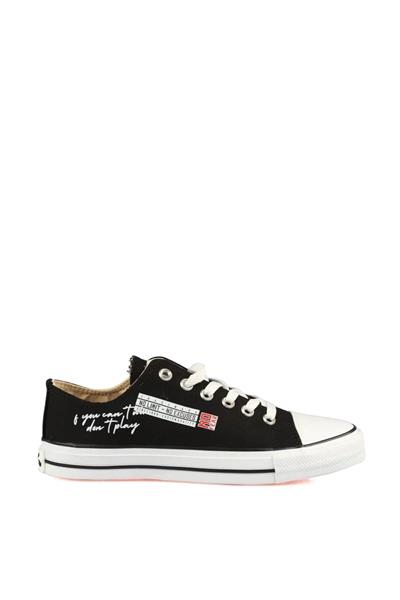 No Fear Unisex Yarım Converse Spor Ayakkabı Siyah Beyaz NFR-1079