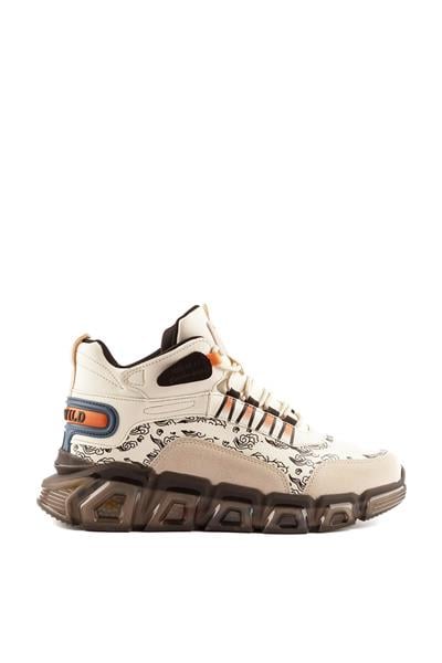 North Wild Unisex Air Taban Spor Ayakkabı Bej EK-2022-14