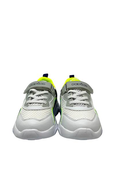 Pepino Erkek Çocuk Cırtlı Spor Ayakkabı Beyaz Sarı P-1439