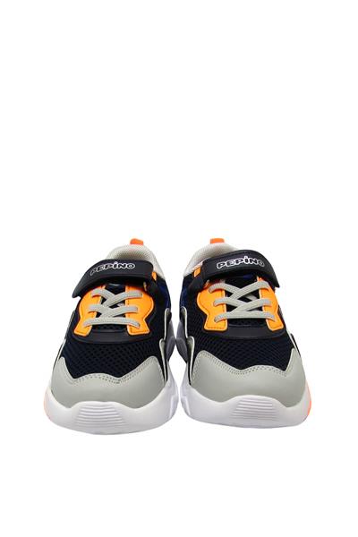 Pepino Erkek Çocuk Cırtlı Spor Ayakkabı Lacivert Krem P-1439