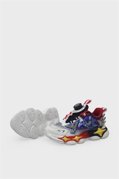 Pepino Erkek Çocuk Işıklı Sneaker Beyaz Kırmızı P-2206