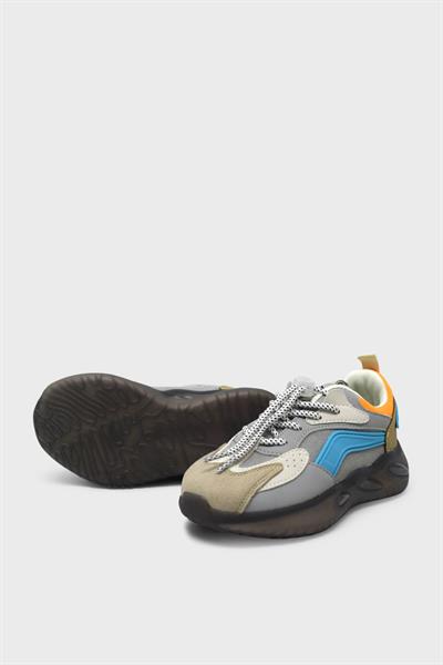 Pepino Erkek Çocuk Yazlık Spor Ayakkabı Gri Turuncu P-1668