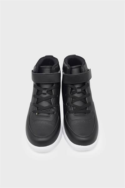 Pepino Kadın Boğazlı Cırtlı Spor Ayakkabı Siyah P-953