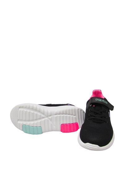 Pepino Kız Çocuk Cırtlı Fileli Spor Ayakkabı Siyah Fuşya P-412