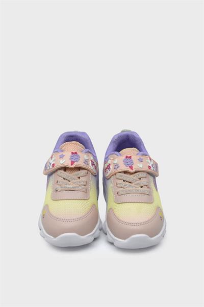 Pepino Kız Çocuk Cırtlı Işıklı Spor Ayakkabı Pudra P-1415