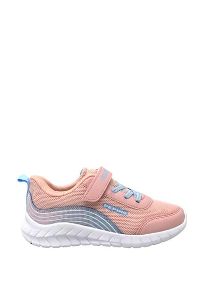 Pepino Kız Çocuk Cırtlı Sneakers Spor Ayakkabı Pudra P-1423