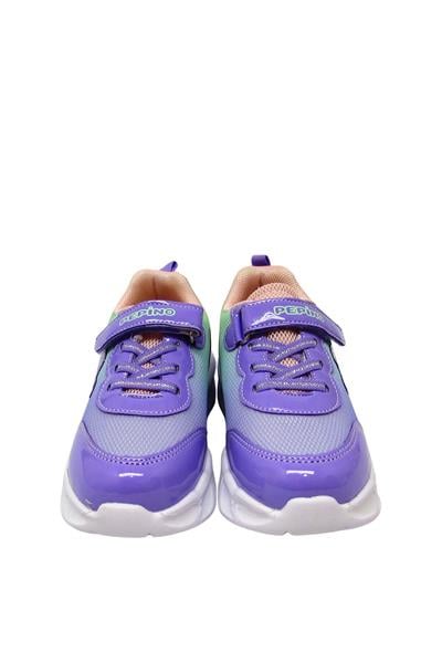 Pepino Kız Çocuk Cırtlı Spor Ayakkabı Lila P-955