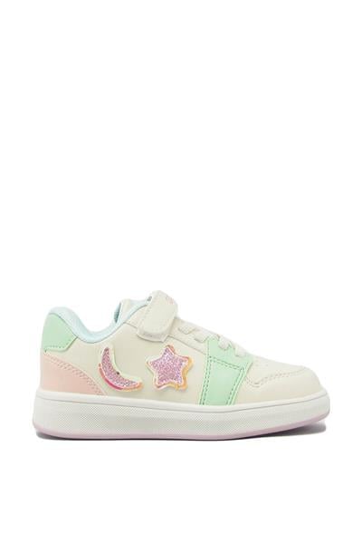 Pepino Kız Çocuk Cırtlı Spor Ayakkabı Krem P-1347