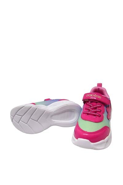 Pepino Kız Çocuk Cırtlı Spor Ayakkabı Fuşya P-955