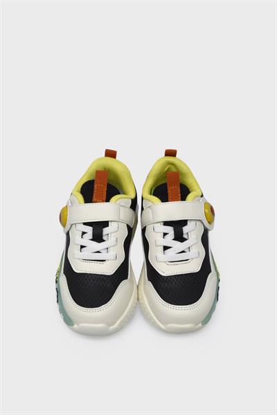 Pepino Kız Çocuk Cırtlı Spor Ayakkabı Siyah Krem P-1739