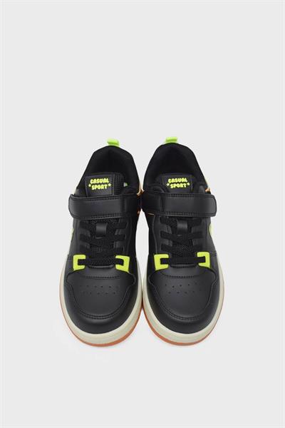 Pepino Kız Çocuk Cırtlı Spor Ayakkabı Siyah P-1763