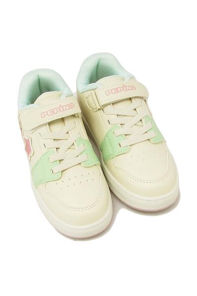 Pepino Kız Çocuk Cırtlı Spor Ayakkabı Krem P-1347