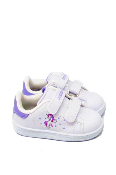Pepino Kız Çocuk Cırtlı Spor Ayakkabı Beyaz Lila P-206