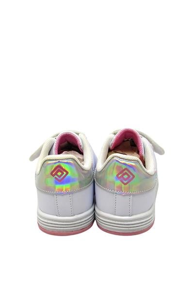 Pepino Kız Çocuk Cırtlı Spor Ayakkabı Beyaz Gri Pembe P-206