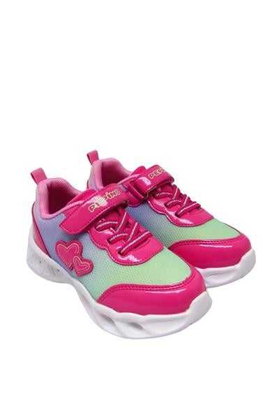 Pepino Kız Çocuk Cırtlı Spor Ayakkabı Fuşya P-955