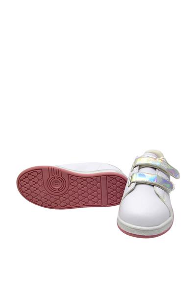 Pepino Kız Çocuk Cırtlı Spor Ayakkabı Beyaz Gri Pembe P-206