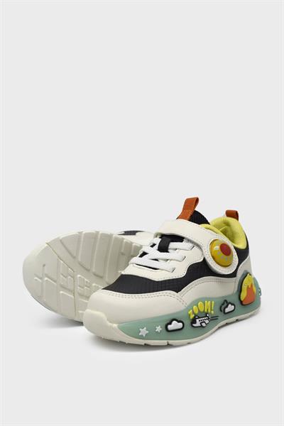 Pepino Kız Çocuk Cırtlı Spor Ayakkabı Siyah Krem P-1739