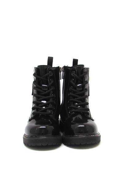 Pepino Kız Çocuk Gökkuşağı Desenli Bot Siyah P-1527