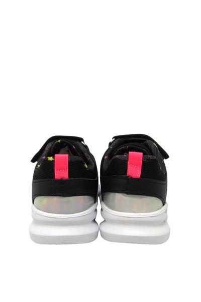 Pepino Kız Çocuk Işıklı Spor Ayakkabı Siyah Gümüş P-1429