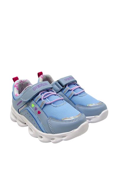 Pepino Kız Çocuk Işıklı Spor Ayakkabı Mavi P-1429
