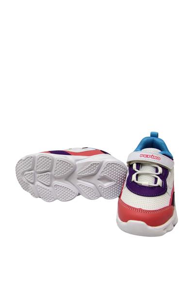 Pepino Kız Çocuk Işıklı Spor Ayakkabı Beyaz Pembe P-1253