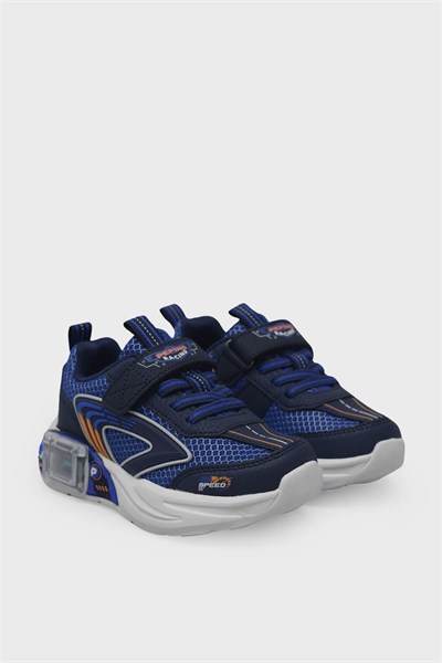 Pepino Unisex Çocuk Arabalı Garajlı Spor Ayakkabı Saks Mavisi P-2440