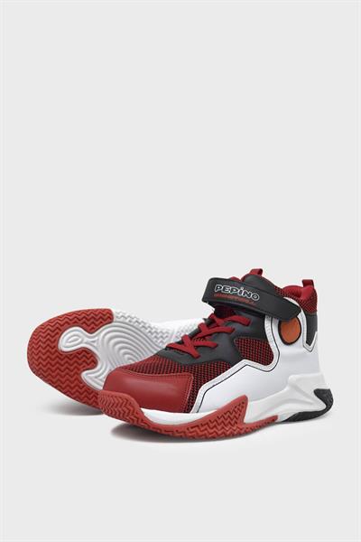 Pepino Unisex Çocuk Basket Ayakkabısı Kırmızı Beyaz P-1656