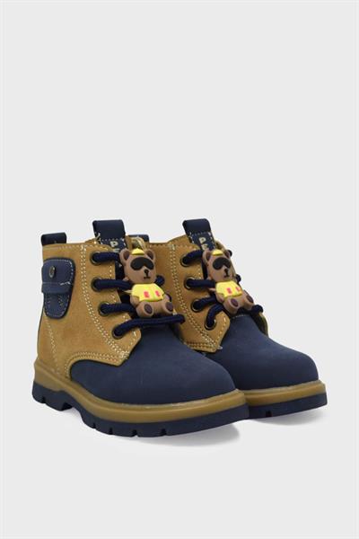 Pepino Unisex Çocuk Cat Stil Bot Lacivert Sarı P-1792