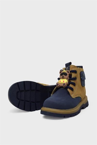 Pepino Unisex Çocuk Cat Stil Bot Lacivert Sarı P-1792
