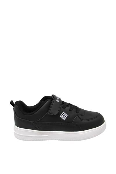 Pepino Unisex Çocuk Cırt Bantlı Spor Ayakkabı Siyah Beyaz P-1302