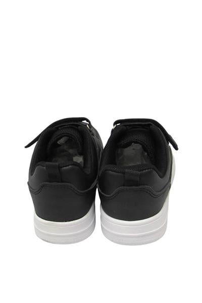 Pepino Unisex Çocuk Cırt Bantlı Spor Ayakkabı Siyah Beyaz P-1302